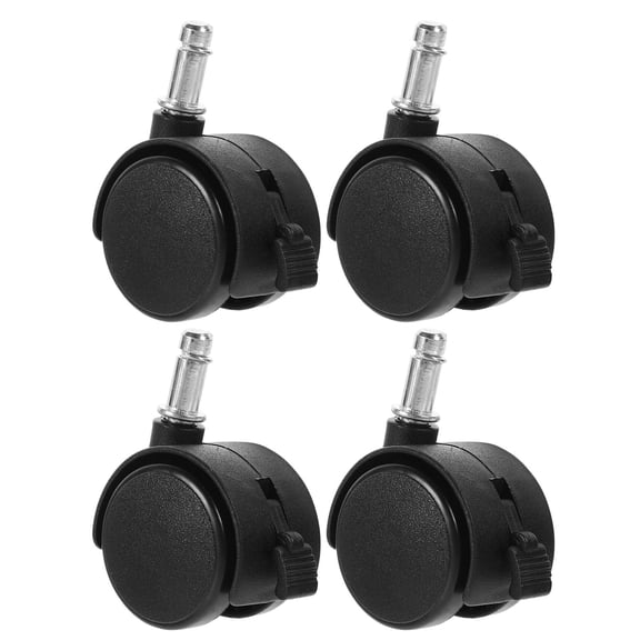 TITINICE 4pcs Recycling Bin Wheels Mini Swivel Wheels Caster Wheels Nylon Black Stem Compatibility Home Use