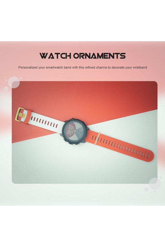 5 Pcs Watch Jewelry Charm Set Golden Alloy For Smartwatch Strap Decoration