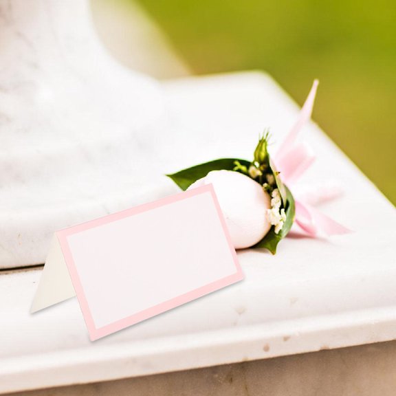 TITINICE 50Pcs Elegant Wedding Name Tags with Table Tent Style Romantic Frame for Reception Tables