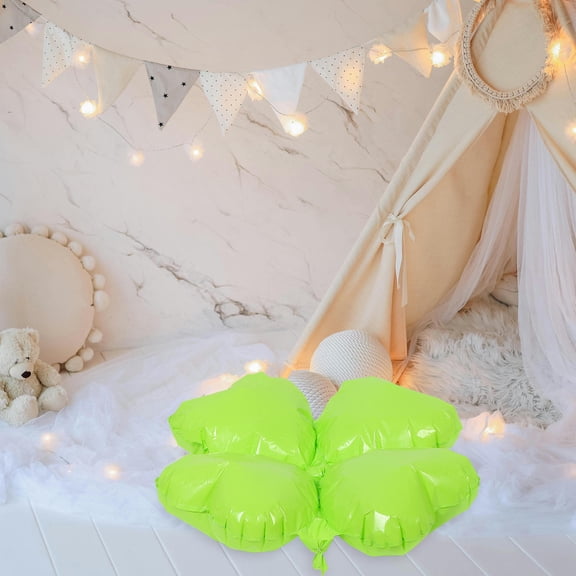 TITINICE 5Pcs Creative Green Four Leaf Balloons St Patricks Day Party Decoration Essentials