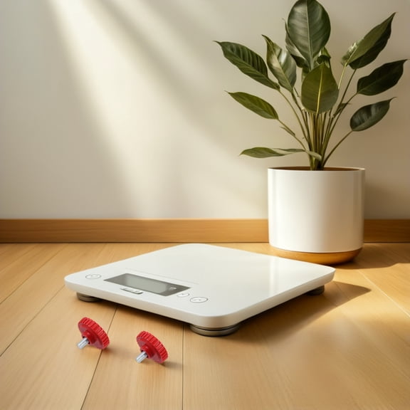 TITINICE 5- Scale Foot Pad Replacement with Red Plastic Base for Kitchen and Bathroom Scales Support