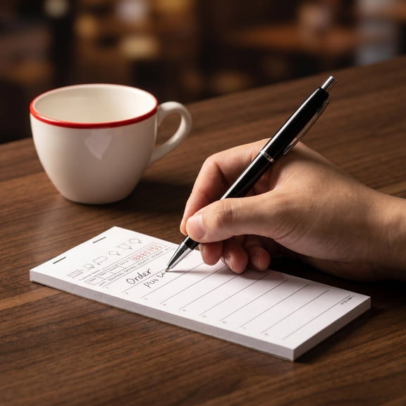 TITINICE 5Pcs Numbered Restaurant Order Notepads White Server Pads for Fast Service and Training
