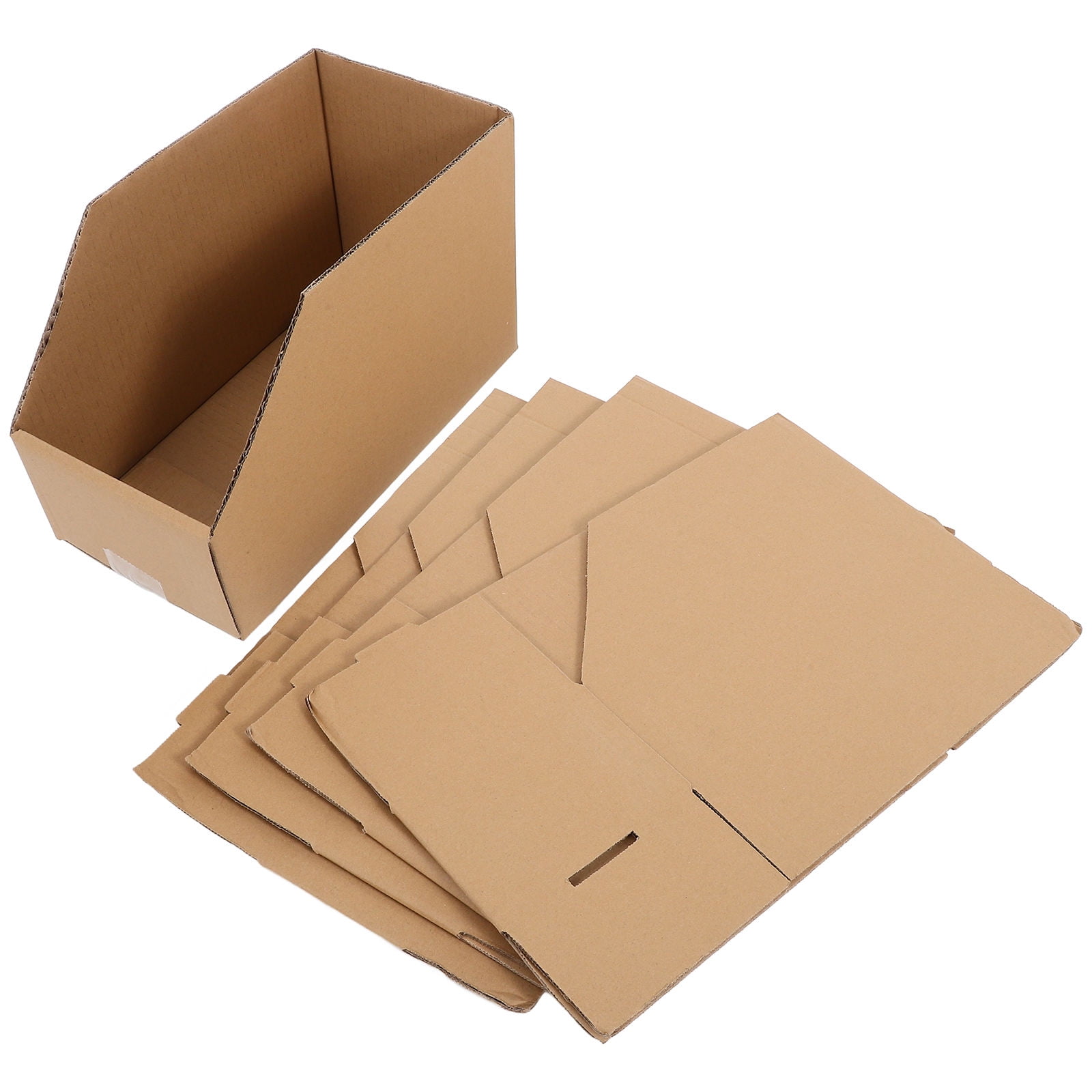 TITINICE 5Pcs Sturdy Corrugated Cardboard Boxes for Display Shelf and ...
