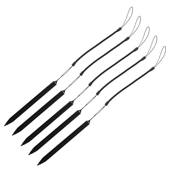 TITINICE 5Sets Touch Screen Drawing Pen with Spring Rope for Sketching and Note Taking Black