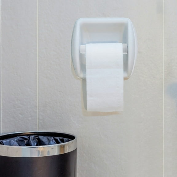 TITINICE 6 Pcs Toilet Paper Holder Roller Plastic White Spring Loaded For Bathroom Hotel Owners Use