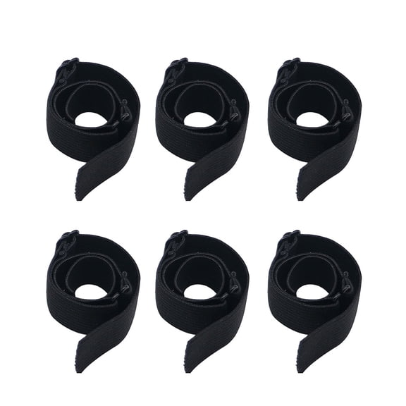 TITINICE 6Pcs Adjustable Elastic Wig Straps Breathable Polyester Black for Secure Fit