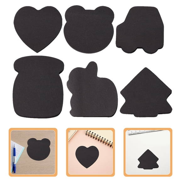 TITINICE 6Pcs Black Irregular Shaped Notepads for Writing Notes and Scheduling Tasks