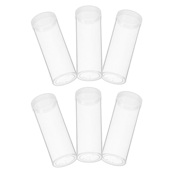 TITINICE 6Pcs Transparent Coin Holder Tubes for Neat Coin Collection Storage and Easy Viewing