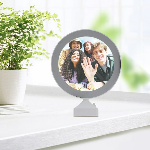 TITINICE 7 Inch LED Photo Frame White Multi Functional Picture Holder and Dressing Mirror