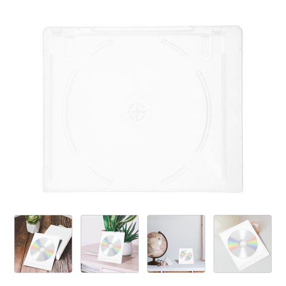 TITINICE 8Pcs CD Holder PS Material Transparent Square Minimalist Design for General Users