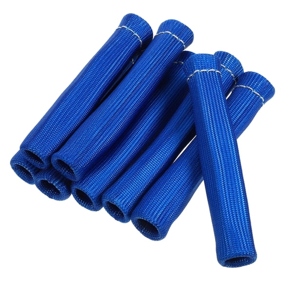 TITINICE 8Pcs Engine Spark Plug Heat Shield Blue Sleeve Protects Spark Plug Wires from High Heat Damage