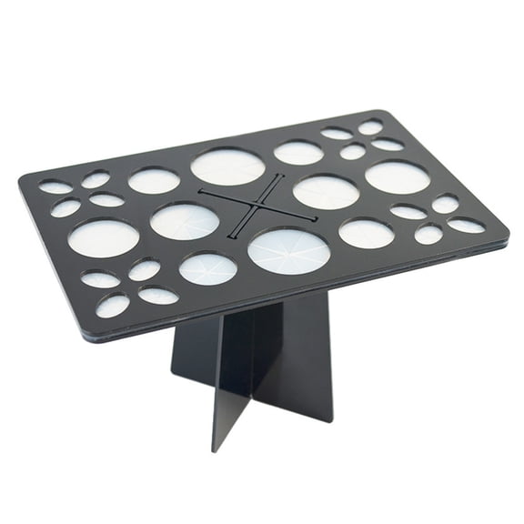 TITINICE Foldable Black Makeup Brush Dryer Rack - Air Drying Holder for Cosmetic Brushes
