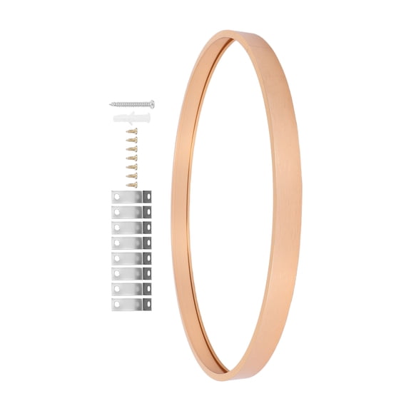 TITINICE Aluminum Alloy Circular Wall Hanging Frame in Plated Gold for Artworks and DIY Craft Use