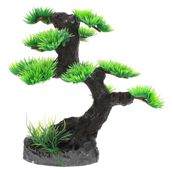 TITINICE Artificial Aquatic Bonsai Welcoming Pine Tree Model Fish Tank Decoration Multi