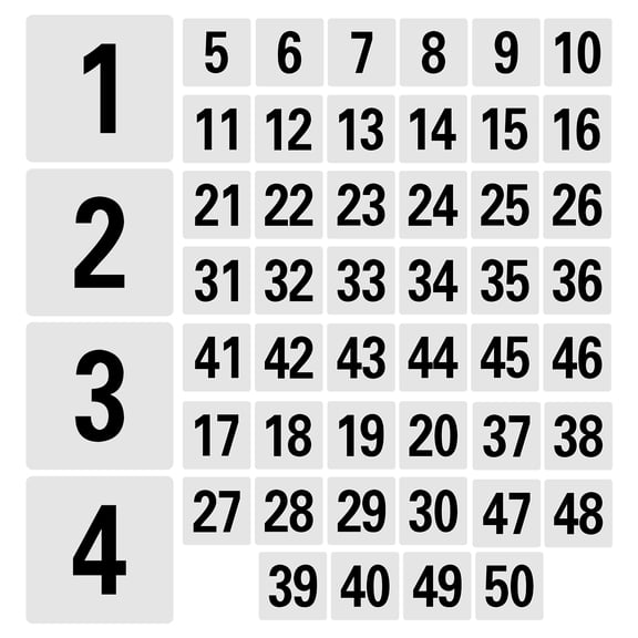 TITINICE Assorted Color PVC DoubleSided Table Numbers for Weddings and Events Efficient Table Management 50pcs