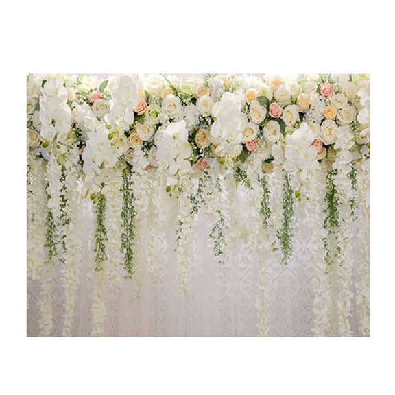 TITINICE Backdrop Photo Vinyl Cloth Rose and Orchid 3D Printing for Wedding Store Decor