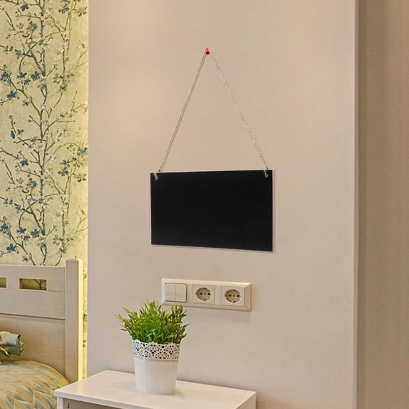 TITINICE Black Hanging Chalkboard Sign for Kitchens Gardens and Parties Erasable Smooth Surface Writing Board