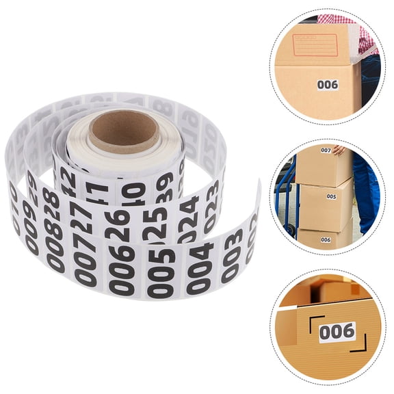 TITINICE Black Inventory Number Decals with Round Shape for Warehouse and Equipment Identification