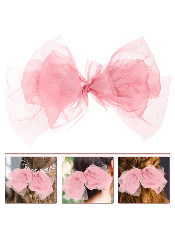 Bow Hair Clip in Pink, Vintage Style for Decor with Easy Wear and Lasting Durability
