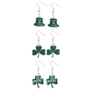 TITINICE Chic Green Alloy Three-Leaf Clover Earrings Creative Ear Ornaments