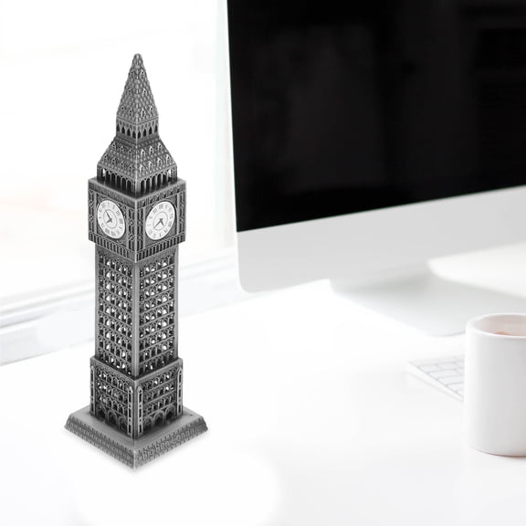 TITINICE Classic Grey Architectural Model Metal Sculpture for Home and Event Decoration