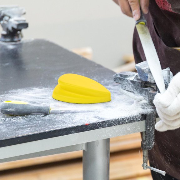 TITINICE Lightweight Yellow Hand Sanding Block with PU Backing for Wood and Auto Surfaces