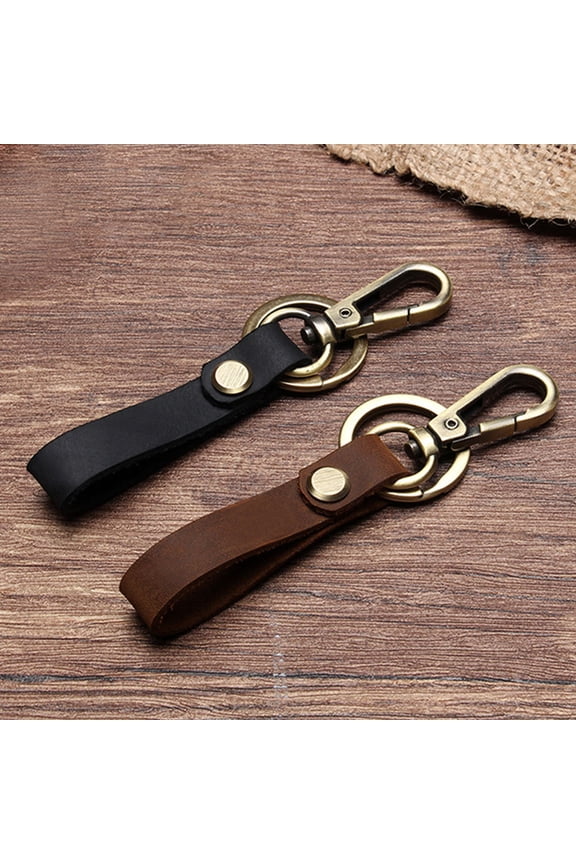 Stylish Keychain for Keys Retro Design Brown 1Pack