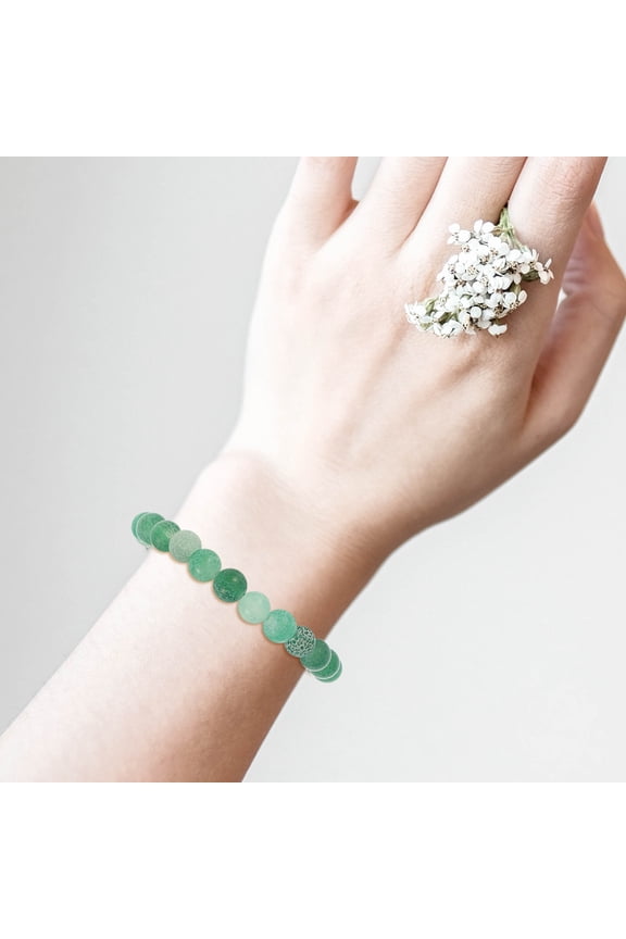 Frosted Beaded Stone Bracelet Wrist Ornament with cate Handcrafted Design