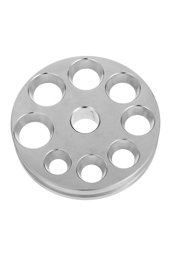 Plated Silver Carbon Steel Ring Adjusting Tool with Eight Size Holes for Precise Home Resizing