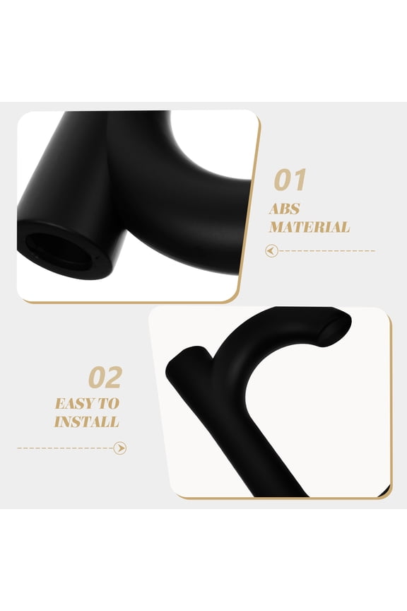 Daily Use Umbrella Handle Replacement in Black Plastic with Lightweight Wear Resistant Construction