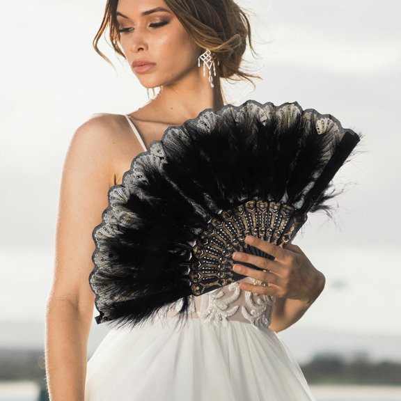 TITINICE Decorative Wedding Fan With Foldable Design For Women 1Set