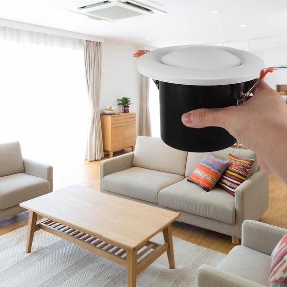 TITINICE Durable White ABS Round Soffit Vent Cover with Spring for Indoor Air Flow