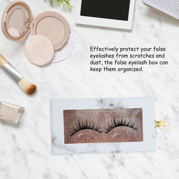 TITINICE fake Eyelash Storage Box in White Dustproof for Women Daily Use 1Pack