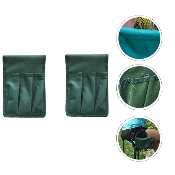 TITINICE Gardening Kneeler Pouch Rectangular Design for Outdoor Work 2Pcs Green Oxford Cloth