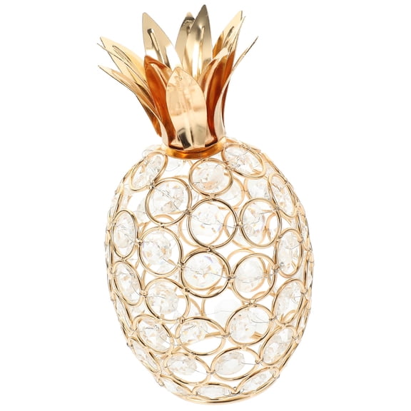TITINICE Golden Crystal Pineapple Ornament Decorative Table Centerpiece for Living Room