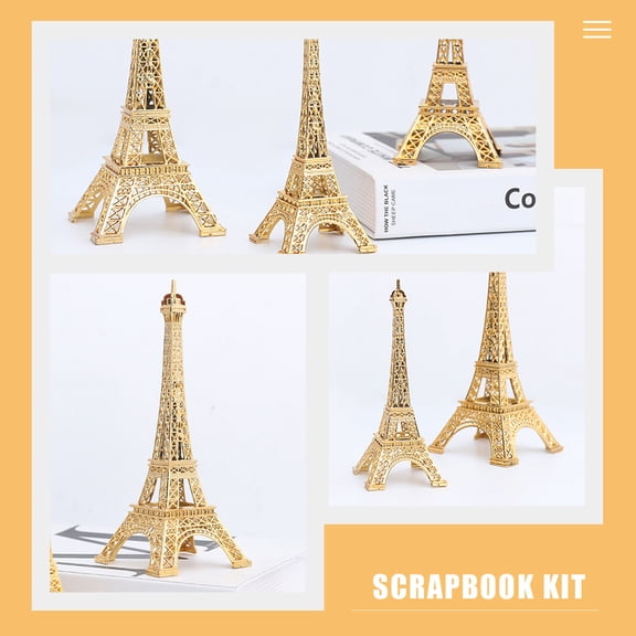 TITINICE Golden Zinc Alloy Eiffel Tower Model Decorative Metal Craft for Vintage Home Decor