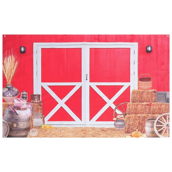 TITINICE Haystack Backdrop Barn Door Backdrop Multi Polyester Rustic Background 1Pack