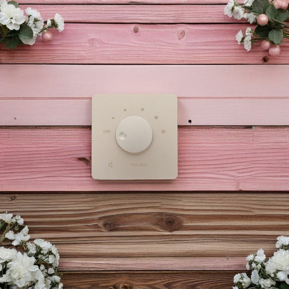 TITINICE Home Audio Volume Control Panel with Adjustable Golden Tone Knob and Recessed Wall Mount Design
