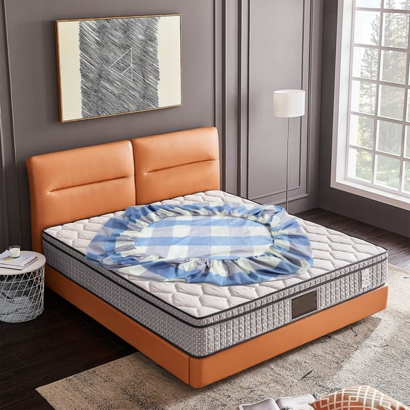 TITINICE Hotel Fitted Sheet Polyester Twin Mattress Protector Stain Resistant and Soft