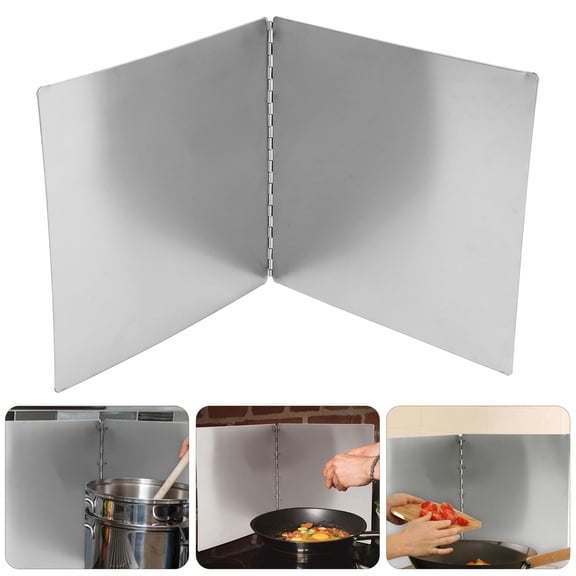 TITINICE Kitchen Stove Splash Guard Plated Silver Metal Screen with Foldable and Reusable Oil Protection