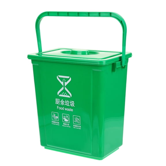 TITINICE Portable Green Compost Bucket with Lid for Kitchen Food Waste and Convenient Handling