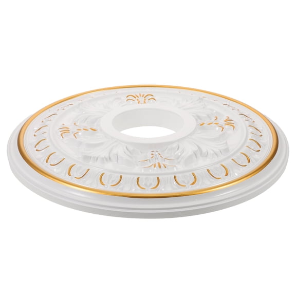 TITINICE Plaster Ceiling Medallion for Home Improvement Round Light Fixture Cover with White Finish