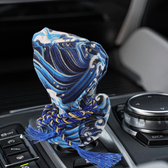 TITINICE Manual Shift Knob Cover Universal Fabric Gear Shift Boot with Unique Wave Pattern Design