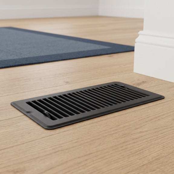 TITINICE Metal Floor Vent Cover Black Flat Flush Air Conditioner Vent for Indoor Use