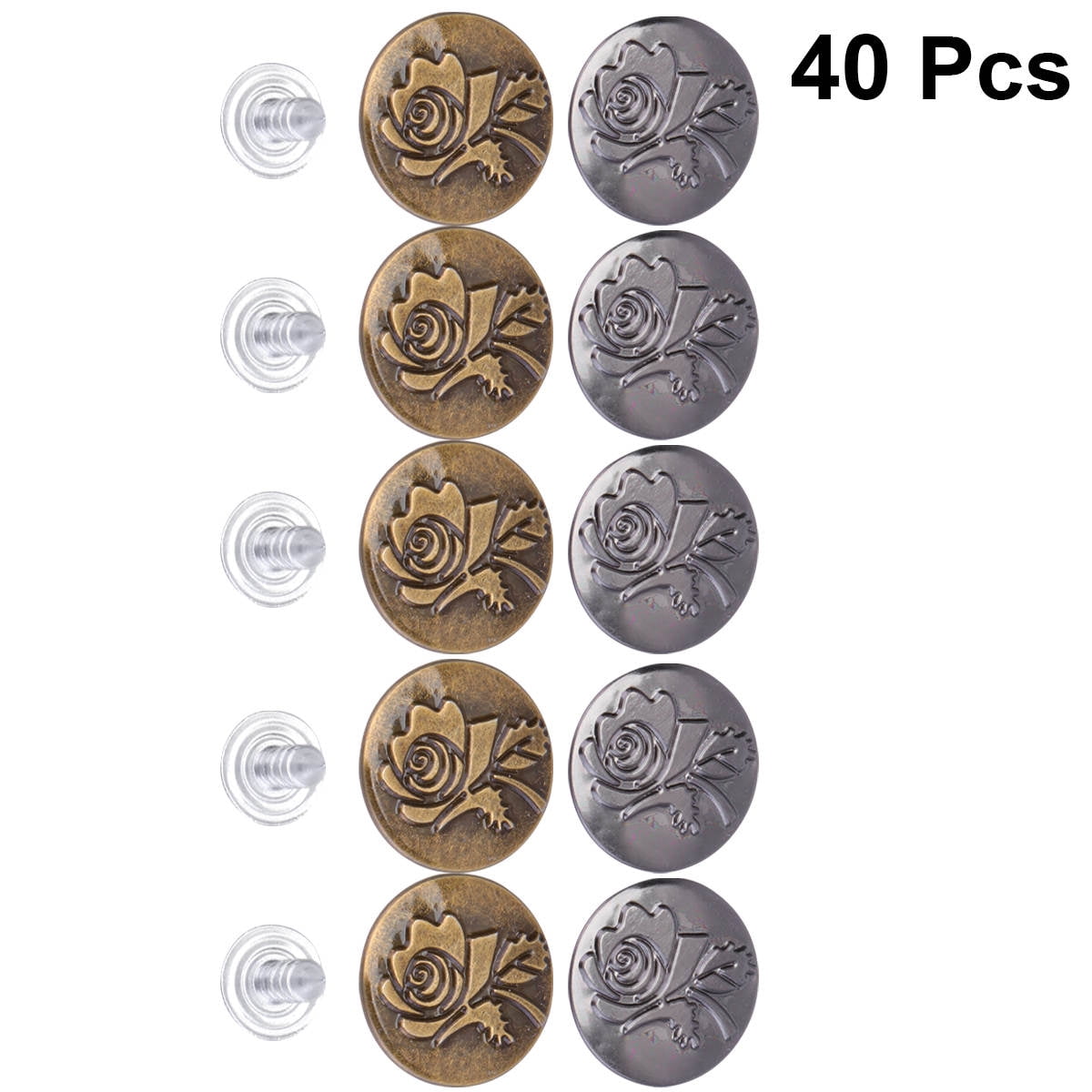Color Button Toy TITINICE Jeans Buttons Assorted Color Premium Metal Base for Jeans Use ...