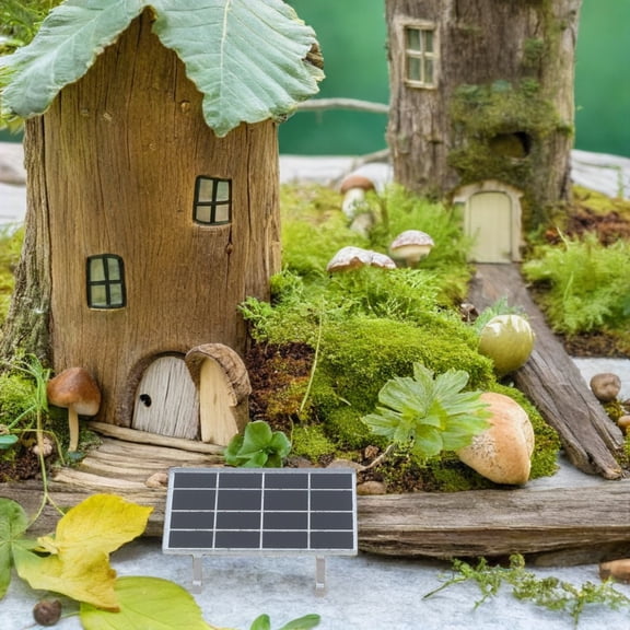 TITINICE Micro Landscape Black Solar Panel for Fairy Garden Accessories and Photography Prop Decor