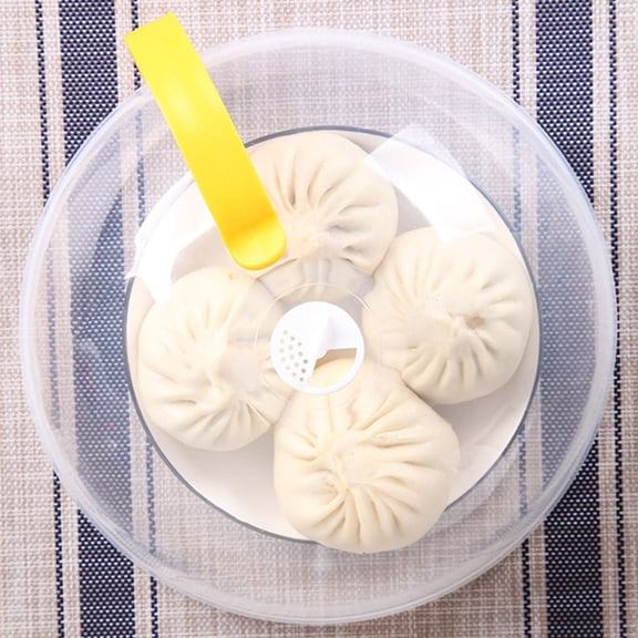 TITINICE Microwave Plate Cover White Plastic Splash Guard Suitable for Various Microwave Sizes