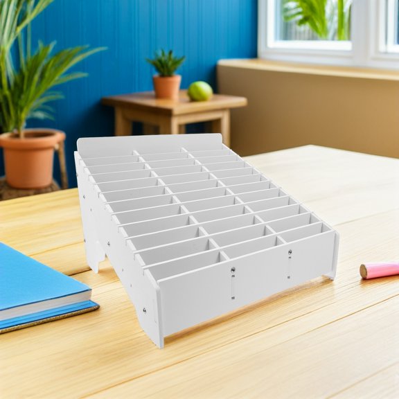 TITINICE Multi Slot Wooden Phone Storage Cabinet for Home Classroom Desktop Use