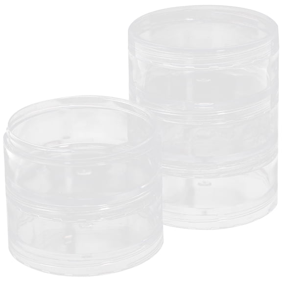 TITINICE Plastic Storage Container Cylinder Stackable for Cosmetics and Jewelry Beads Storage