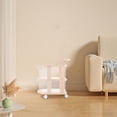 TITINICE mobile organizer cart Two-Tier Cream Transparent Plastic ...